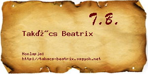 Takács Beatrix névjegykártya