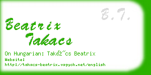 beatrix takacs business card